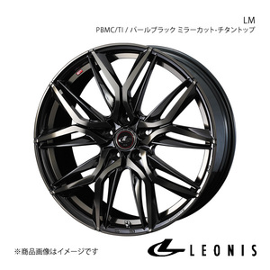 LEONIS/LM ノア 80系 5ナンバー車 ホイール1本【15×6.0J 5-114.3 INSET50 PBMC/TI(パールブラック ミラーカット/チタントップ)】0040784