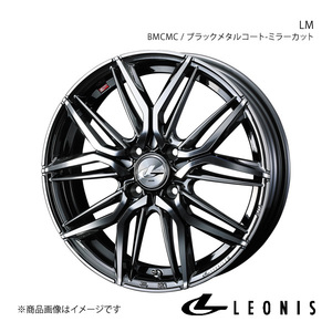 LEONIS/LM バレーノ WB32S アルミホイール1本【16×6.0J 4-100 INSET42 BMCMC(ブラックメタルコート/ミラーカット)】0040790