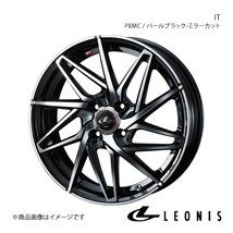 LEONIS/IT ライフ JC1/JC2 アルミホイール1本【14×4.5J 4-100 INSET45 PBMC(パールブラック/ミラーカット)】0040552_画像1