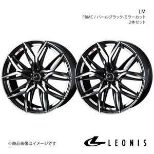 LEONIS/LM エルグランド E51 4WD 純正タイヤサイズ(245/40-19) アルミホイール2本セット【19×8.0J 5-114.3 INSET43 PBMC】0040840×2