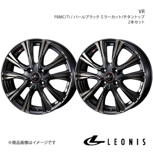 LEONIS/VR アクア K10系 4WD アルミホイール2本セット【15×5.5J 4-100 INSET43 PBMC/TI】0041211×2