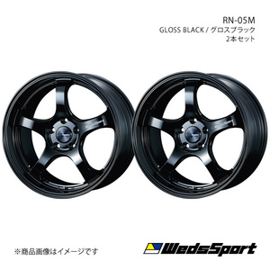 WedsSport/RN-05M ハリアー 60系 アルミホイール2本セット【18×8.0J 5-114.3 INSET35 GLOSS BLACK】0072753×2