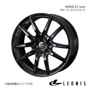 LEONIS/NAVIA 01 next フーガ Y50 4WD アルミホイール4本セット【17×7.0J5-114.3 INSET42 PBK】0039690×4
