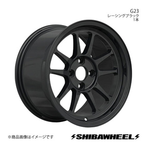 SHIBATIRE シバタイヤ シバホイール G23 アルミホイール1本 15×8.5J 4-100 INSET30 レーシングブラック G15-15RB