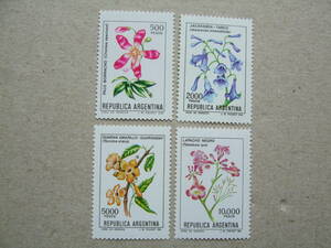  Argentina 1982 year ( ordinary stamp ) flower 4 kind . unused 