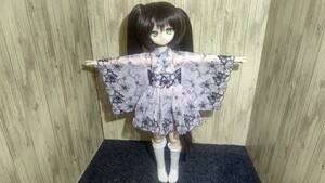 MDD 和服風 ショート 黒 蝶