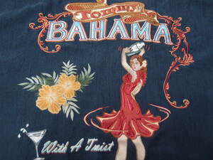 ◆古着卸USA■TOMMY BAHAMA☆ハワイアンシャツ★★★2XL　100% SILK　 バック刺しゅう　アメリカ直輸入　SALE お見逃しなく!