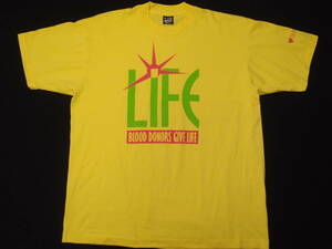 ◆古着卸USA■FRUIT OF THE LOOM☆Tシャツ★★★XL　LIFE　 黒タグ　MADE IN USA　アメリカ直輸入　SALE お見逃しなく!