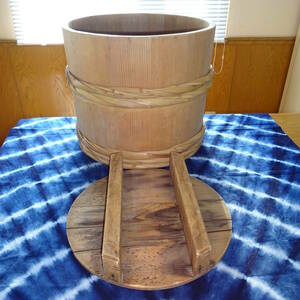 木の樽　漬物樽　天然木樽　注文樽　落とし蓋付き