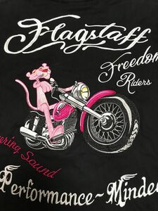 Flag staff ピンクパンサー　フラッグスタッフ　バイカー　Tシャツ
