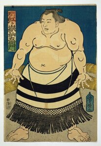 Art hand Auction योशीहारू द्वारा आशु (सूमो पेंटिंग) में निजीगाटेक का सोमामोन, चित्रकारी, Ukiyo ए, प्रिंटों, काबुकी चित्रकला, अभिनेता पेंटिंग