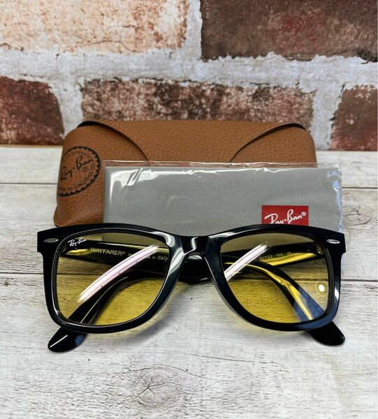 ☆美品　RayBan レイバンサングラス WAYFARER RB2140 イエロー