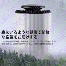 空気清浄機 小型 pm2.5 埃除去 コンパクト ウイルス対策 安い エアクリーナー 静音 高性能 充電式 除菌 脱臭 花粉 ペット臭 寝室 卓上_画像3