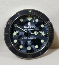 ★BAPEX★A BATHING APE アベイシングエイプ BAPE kaws SHARK wall clock ウォールクロック 掛け時計 壁掛け時計 掛時計 置き時計 腕時計_画像1