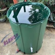 雨水タンク 家庭用 集水器 貯水タンク 100L 屋外折りたたみ式ポータブル ウォーターバケツ 防災 屋外用 園芸植物灌漑可能 簡単設置_画像2