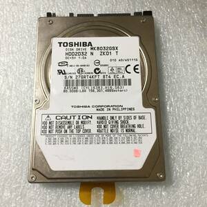 ★4265時間 TOSHIBA MK8032GSX 2.5インチHDD『正常判定』80GB