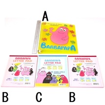 バーバパパ BARBAPAPA 文具 [26穴B5サイズ ルーズリーフ・バインダー 1冊]＋[A5サイズ レター・パッド 便箋 (60枚/シール)×3冊] 未使用_画像2