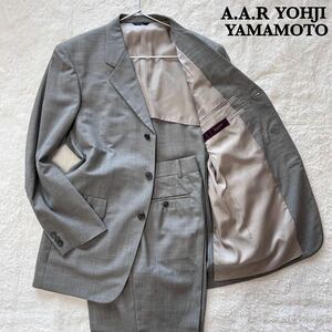 [. ultimate. excellent article rare goods ]A.A.R Yohji Yamamoto Durban setup suit 3B wool gray M size corresponding feeling of luxury Vintage 