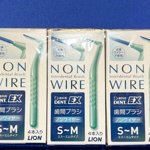 歯科用DENT.EX 歯間ブラシ　ノンワイヤーS〜M 3個　LION