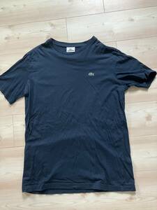 LACOSTE ラコステ 半袖 カットソー Tシャツ メンズ ネイビー サイズ4（Lサイズ相当？）