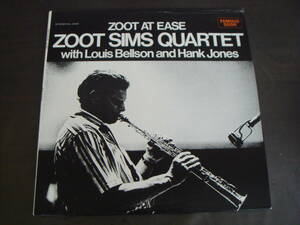 US盤　ZOOT　SIMS　QUARTET/ZOOT　AT　EASE　featuring　LOUIS　BELLSON　HANK　JONES