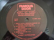 US盤　ZOOT　SIMS　QUARTET/ZOOT　AT　EASE　featuring　LOUIS　BELLSON　HANK　JONES_画像3