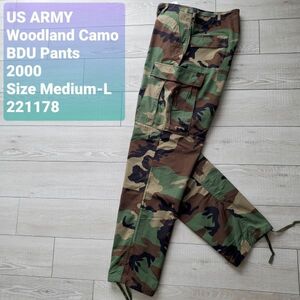 PROPPERプロパー 美品 00s vintage 米陸軍 実物 U.S.ARMY ウッドランド カモフラ 迷彩 BDU 6ポケット カーゴパンツ Medium-Long ミリタリー