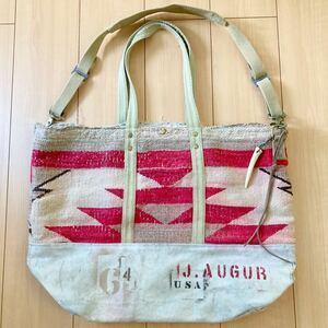 J.AUGUR DESIGN MADE IN USA LA NAVAJO BUCKET BAG ジュディーオーガーデザイン ナバホ トートショルダー付きバッグ アメリカLA製　RRL