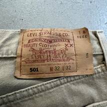 90年代 USA製 リーバイス Levi’s 501 カラーデニム 後染め アメリカ製 カーキ ビンテージ DENIM 99年 90s 31x31 505 ブラック 美品レア_画像6