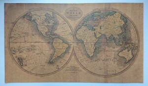 18 century world map poster 