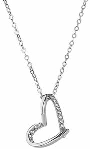 シンプルハートネックレス プレゼント かわいい シルバー S925純銀 ネックレス シルバー アクセサリー