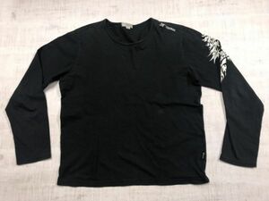 メンズティノラス MEN'S TENORAS ネオお兄系 ネオグランジ Y2K 00s 古着 ロンT 長袖Tシャツ カットソー メンズ フロッキープリント L 黒