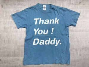 プリントスター Printstar製 販促 LOFT 父の日フェア Thank You! Daddy. 発泡プリント 半袖Tシャツ メンズ コットン100% S 水色