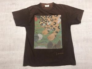 伊藤若冲 1/1 JAKUCHU 画家 絵師 江戸 デザイン 歴史 和物 和柄 デフォルメ アート 半袖Tシャツ カットソー メンズ S 茶色