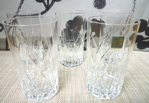 HOYA Hoya glass * tumbler |gala spade |kli Agras * transparent × cut ..*5 piece set * Showa Retro 