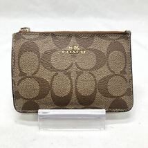 COACH コーチ コインケース 小銭入れ シグネチャー C1683-F63923 ブラウン ベージュ KN-7TAX_画像1