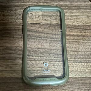  iFace Reflection iPhone 12/12 Pro ケース クリア 強化ガラス (カーキ)