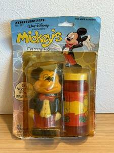 アンティーク ディズニー ミッキーマウス シャボン玉 バブルセット 未開封 おもちゃ アメトイ 雑貨 昭和 レトロ ビンテージ ミッキー 