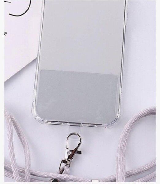 【新品、未使用】スマホストラップ ストラップホルダー グレー
