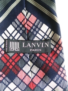 LANVIN　プリント柄　ネクタイ 　フランス製　送料２３０円