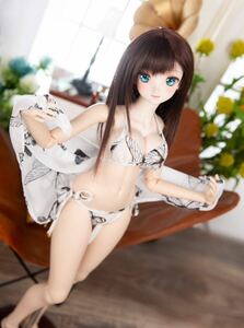 alicexdream様 花偶堂 様 水着 白 ビキニ パレオ ドルフィードリーム DD DDdy 1/3 60cm SD Dollfie Dream 衣装 ドール 下着 ブラ ショーツ