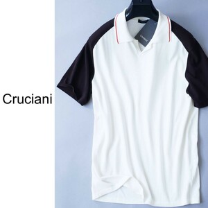 dn633●CRUCIANIクルチアーニ●春夏コットン●デザインポロシャツ●50