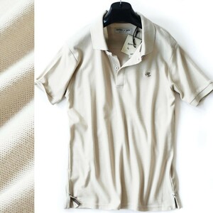 dm485* Italy .. brand * soft deer. .* cotton polo-shirt * beige group *S