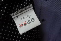 80's HANAE MORI Archive Polyester Shirts size 9 ハナエモリ ポリエステル 長袖シャツ ドット柄 当時物_画像6