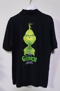 Dr.Seuss The Grinch 2018 3D GILDAN S/S Shirts size M グリンチ ポロシャツ ブラック
