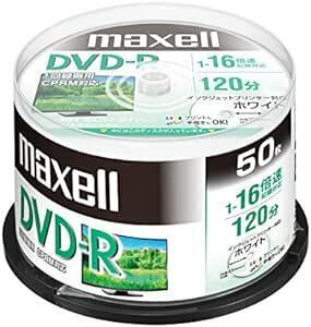 【Amazon.co.jp限定】maxell 録画用 (1回録画用) CPRM対応 DVD-R 120分 16倍速対応 インクジェ