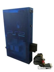 【C】PS2 プレイステーション　本体　オーシャンブルー　ゲーム機　☆通電確認済み