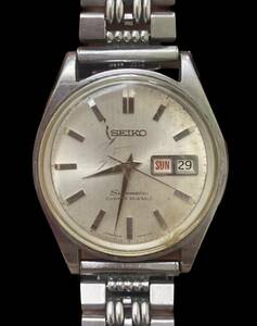 【C】SEIKO　セイコー　セイコーマチック　Seikomatic　メンズ腕時計　自動巻き　３針　35石　ベルト社外　ジャンク