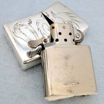 1000円～ zippo 美品 ドラゴン DRAGON 龍 竜 シルバー SILVER color ジッポー オイルライター USA 073_画像7