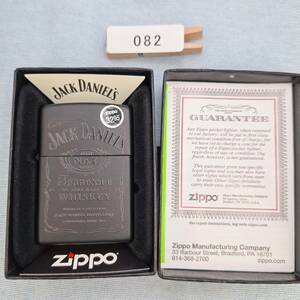 1000円～ zippo 美品未使用 Jack Daniel's ウィスキー ジャックダニエル ブラックマット Black Matte ジッポー オイルライター USA 082